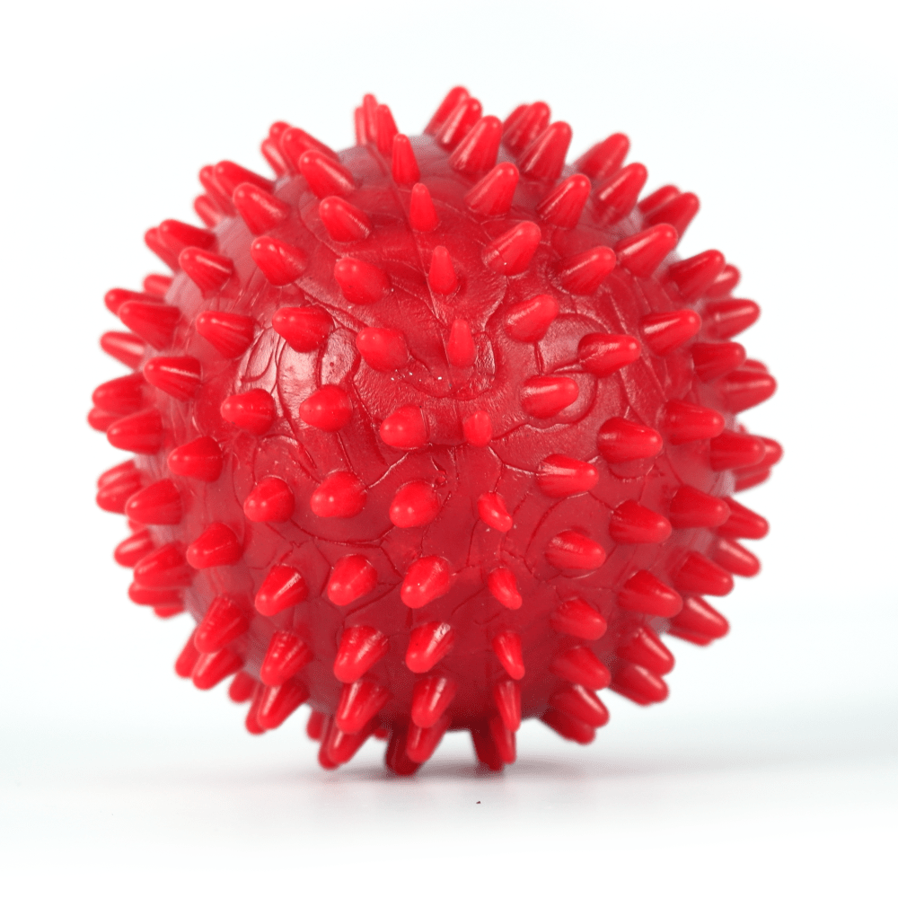 Non Toxic Rubber Stud Spike Hard Ball Chew Teething Toy for Puppies and Dogs | For Aggressive Chewers